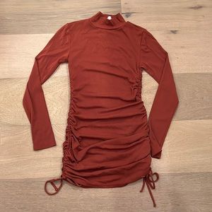 Mock Turtleneck Mini Dress